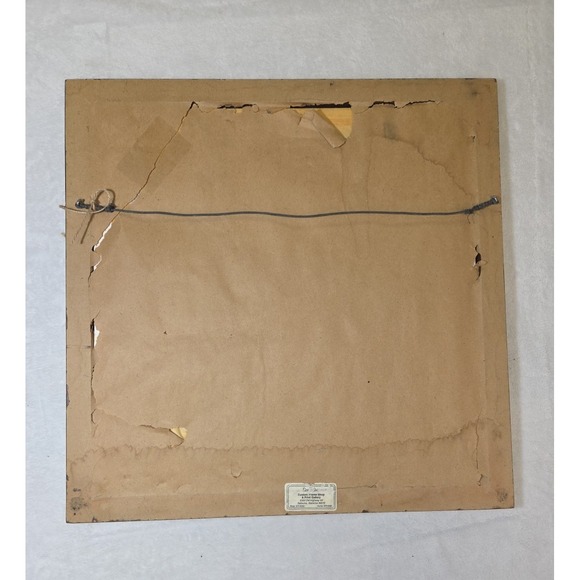 VTG 1998 Completed Needlepoint Custom Framed Bird Flowers Embroidery 18x18 - Picture 11 of 14